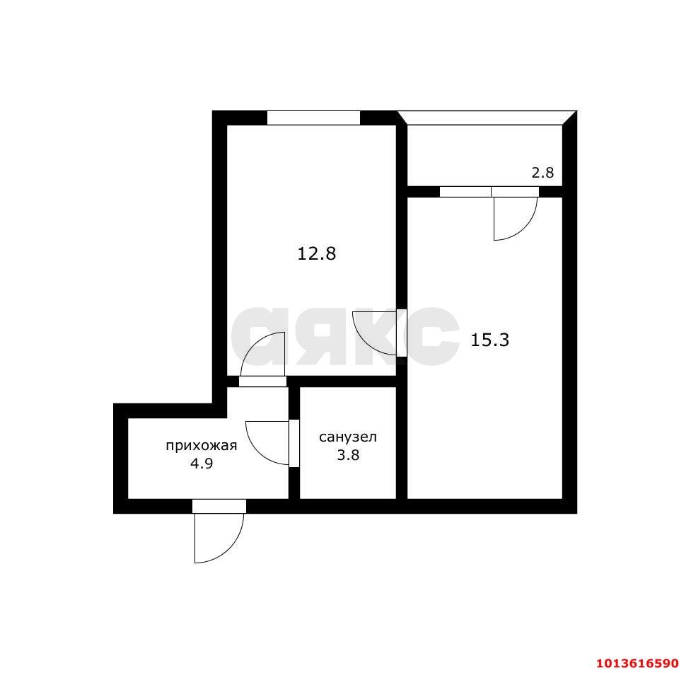 Фото №13: 1-комнатная квартира 33 м² - Краснодар, жилой комплекс Самолёт, ул. Западный Обход, 39/2