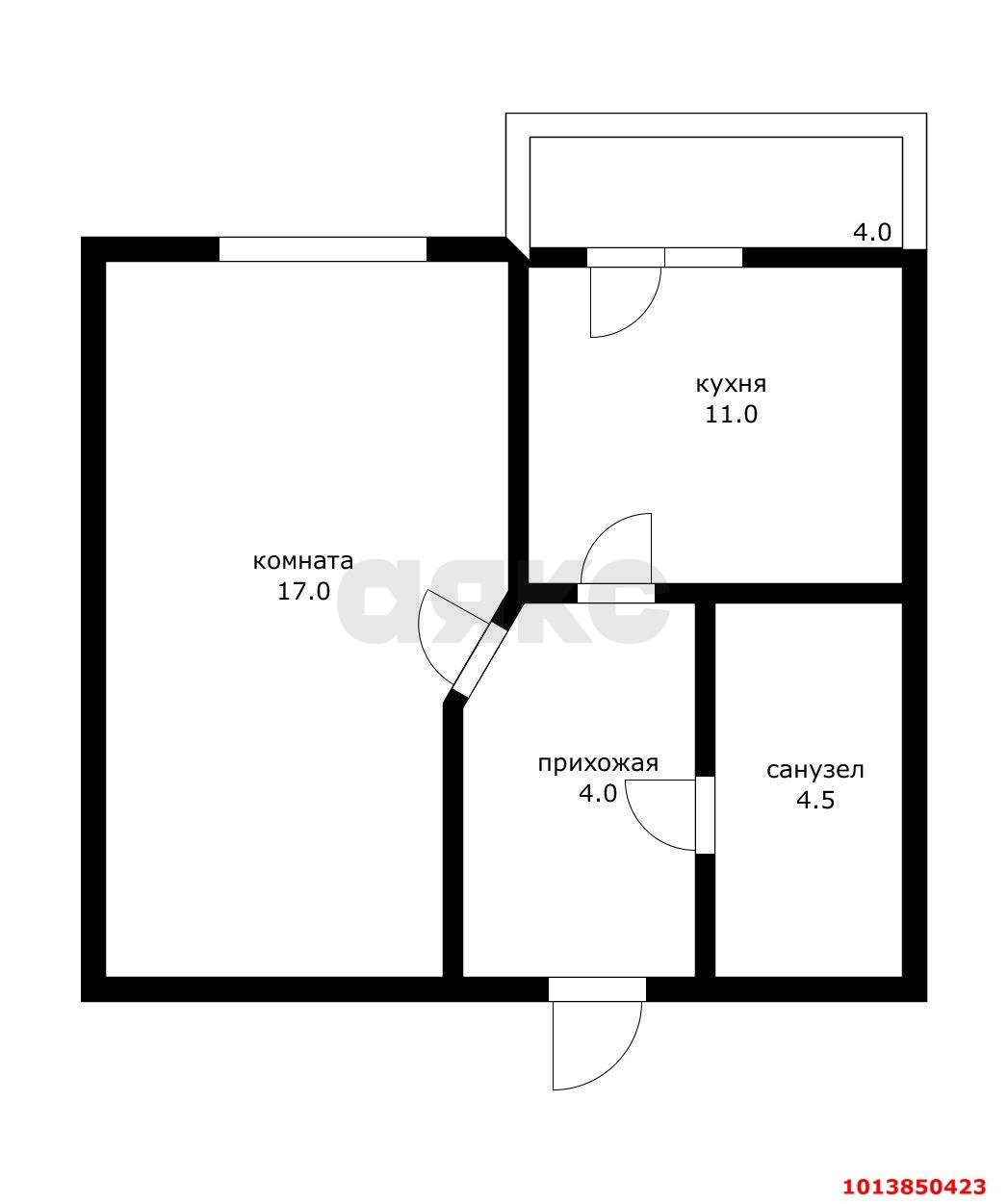 Фото №7: 1-комнатная квартира 37 м² - Краснодар, Солнечный, ул. Архитектора Ишунина, 6