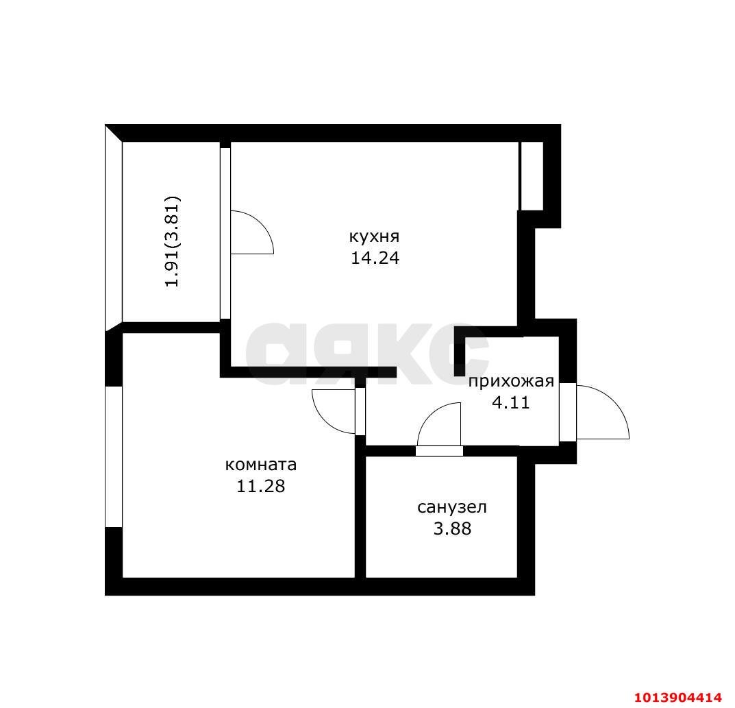 Фото №4: 1-комнатная квартира 35 м² - Краснодар, жилой квартал Патрики, 