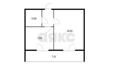 Фото №5: 1-комнатная квартира 27 м² - Новая Адыгея, ул. Бжегокайская, 19к4