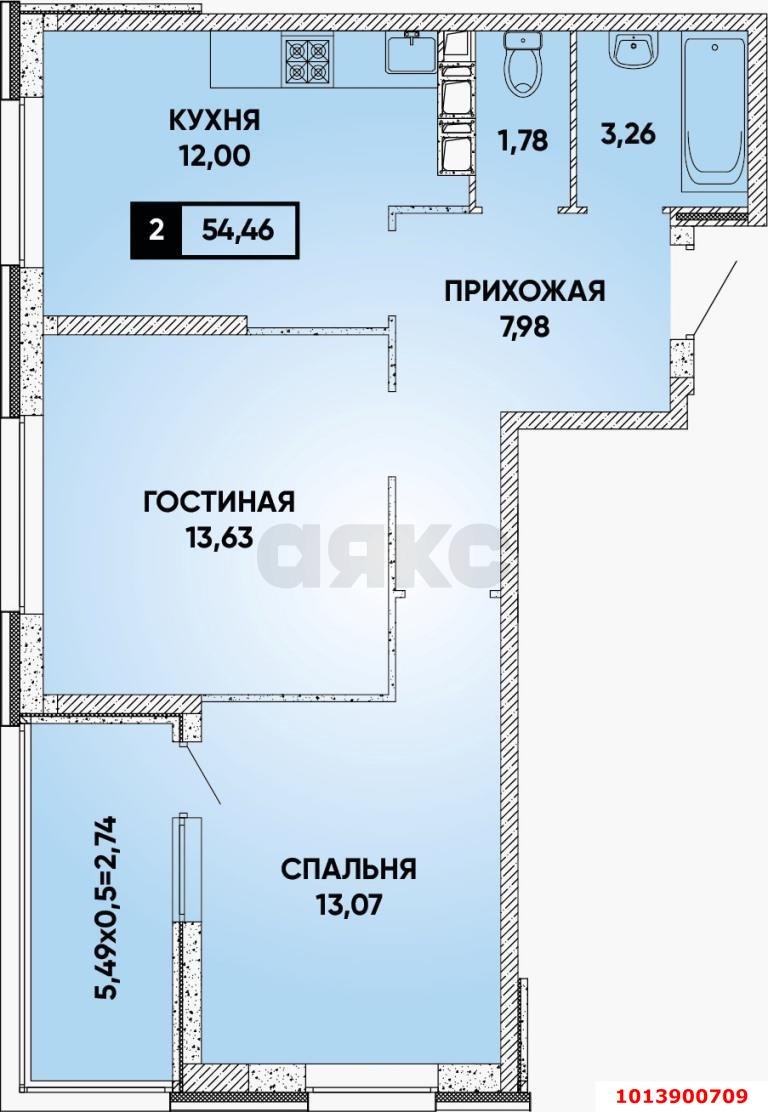 Фото №1: 2-комнатная квартира 59 м² - Краснодар, жилой комплекс Архитектор, ул. Наставников, 14