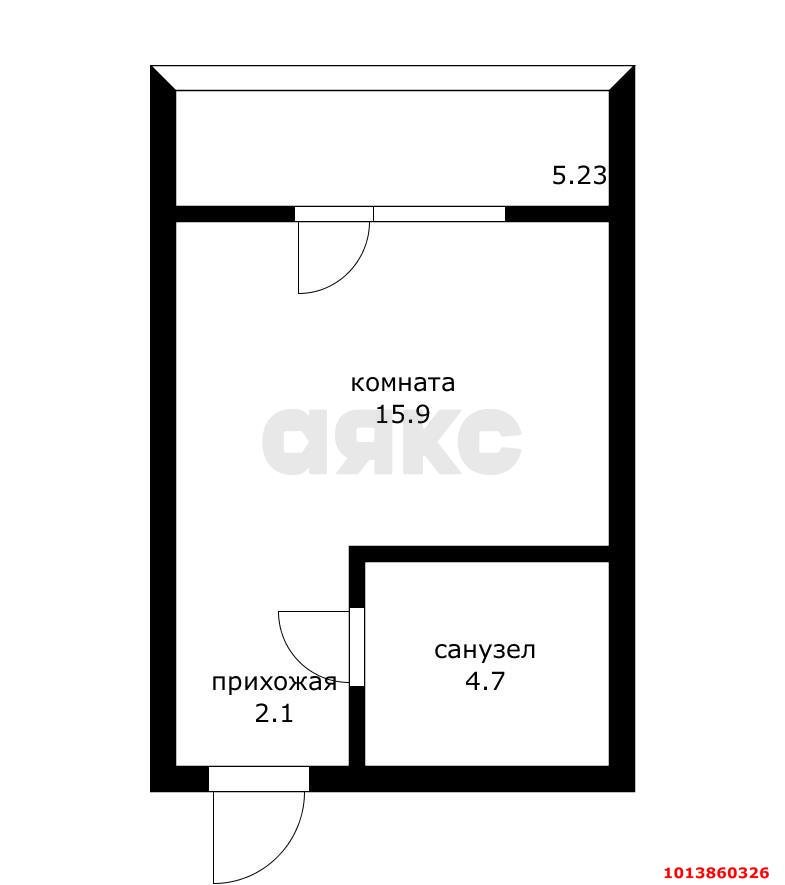 Фото №6: Студия 27 м² - Краснодар, жилой комплекс Улыбка, ул. имени Героя Георгия Бочарникова, 2