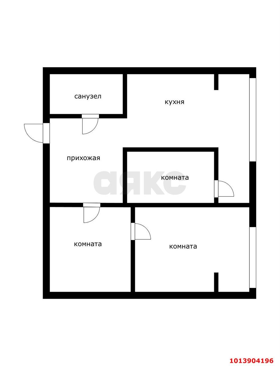 Фото №17: 3-комнатная квартира 63 м² - Российский, Прикубанский внутригородской округ, ул. Очаковская, 3