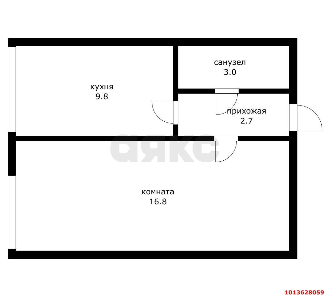 Фото №12: 1-комнатная квартира 32 м² - Краснодар, Калинино, ул. Уссурийская, 27