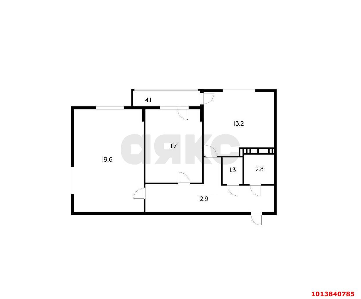 Фото №5: 2-комнатная квартира 65 м² - Краснодар, жилой комплекс Лиговский, ул. Героя Пешкова, 7