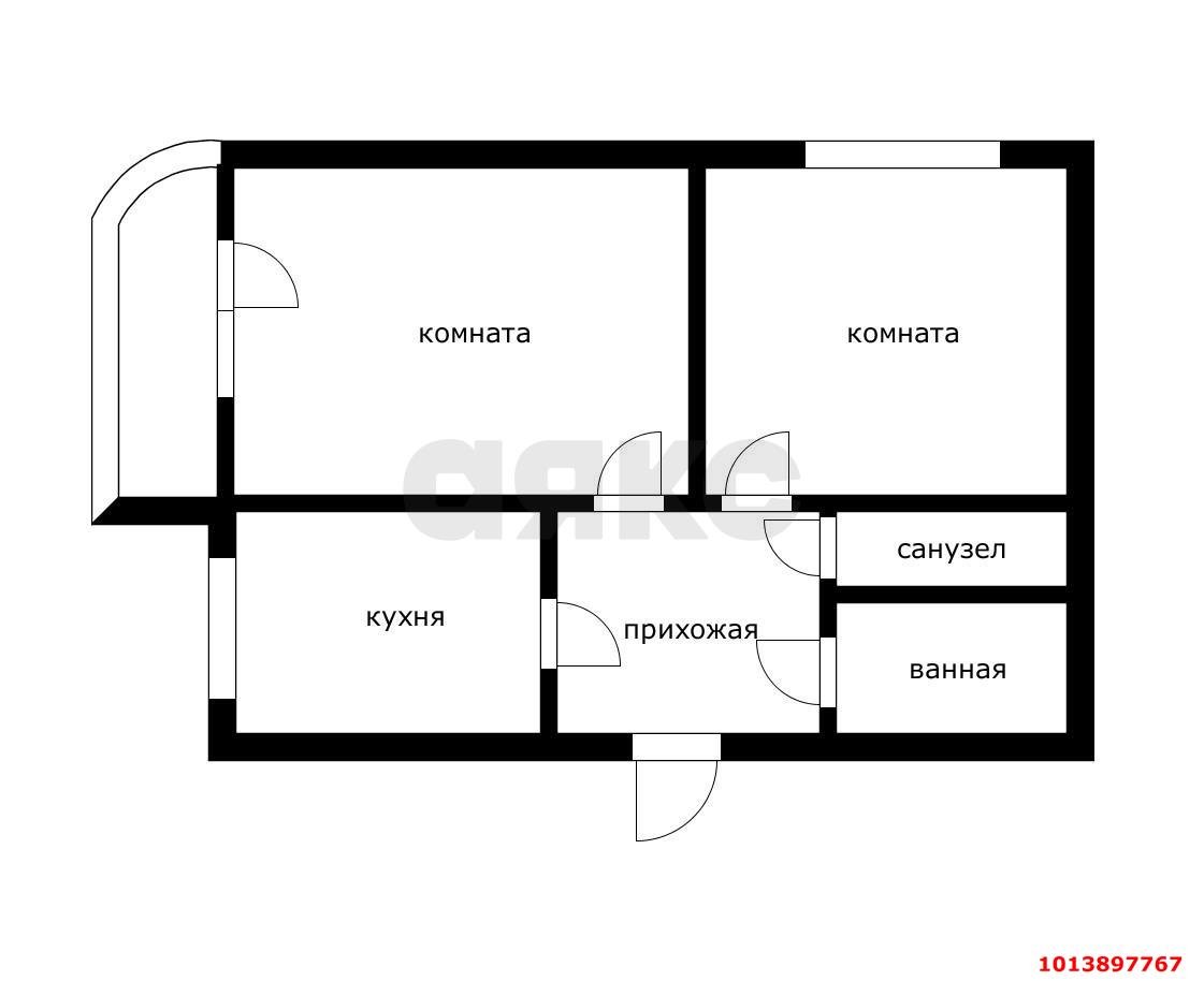 Фото №9: 2-комнатная квартира 48 м² - Краснодар, Центральный, ул. Одесская, 29