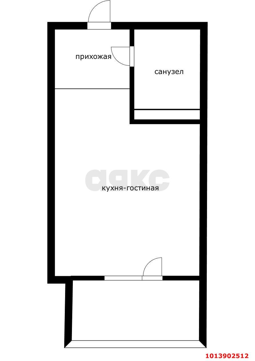 Фото №10: Студия 25 м² - Южный, жилой комплекс Семейный, ул. Войсковая, 6А