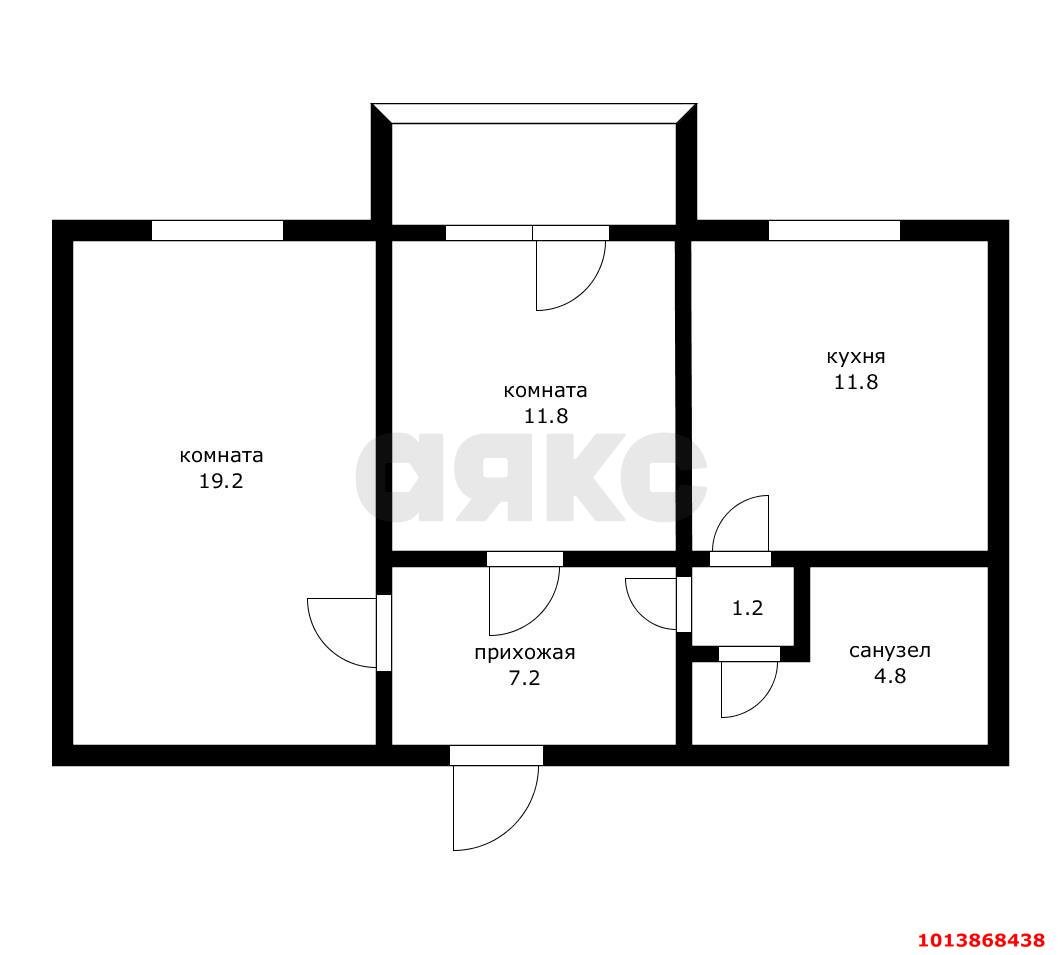 Фото №8: 2-комнатная квартира 61 м² - Краснодар, Краевая Клиническая Больница, ул. Восточно-Кругликовская, 67