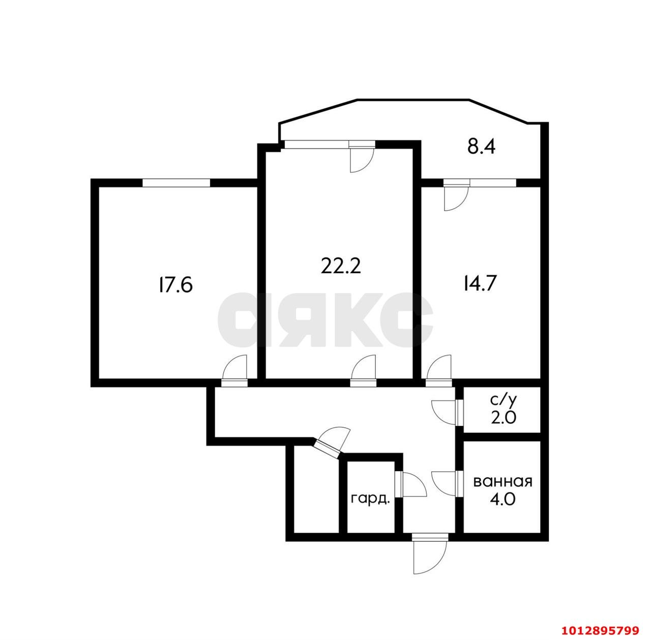 Фото №3: 2-комнатная квартира 86 м² - Краснодар, Западный внутригородской округ, ул. Кожевенная, 54/1