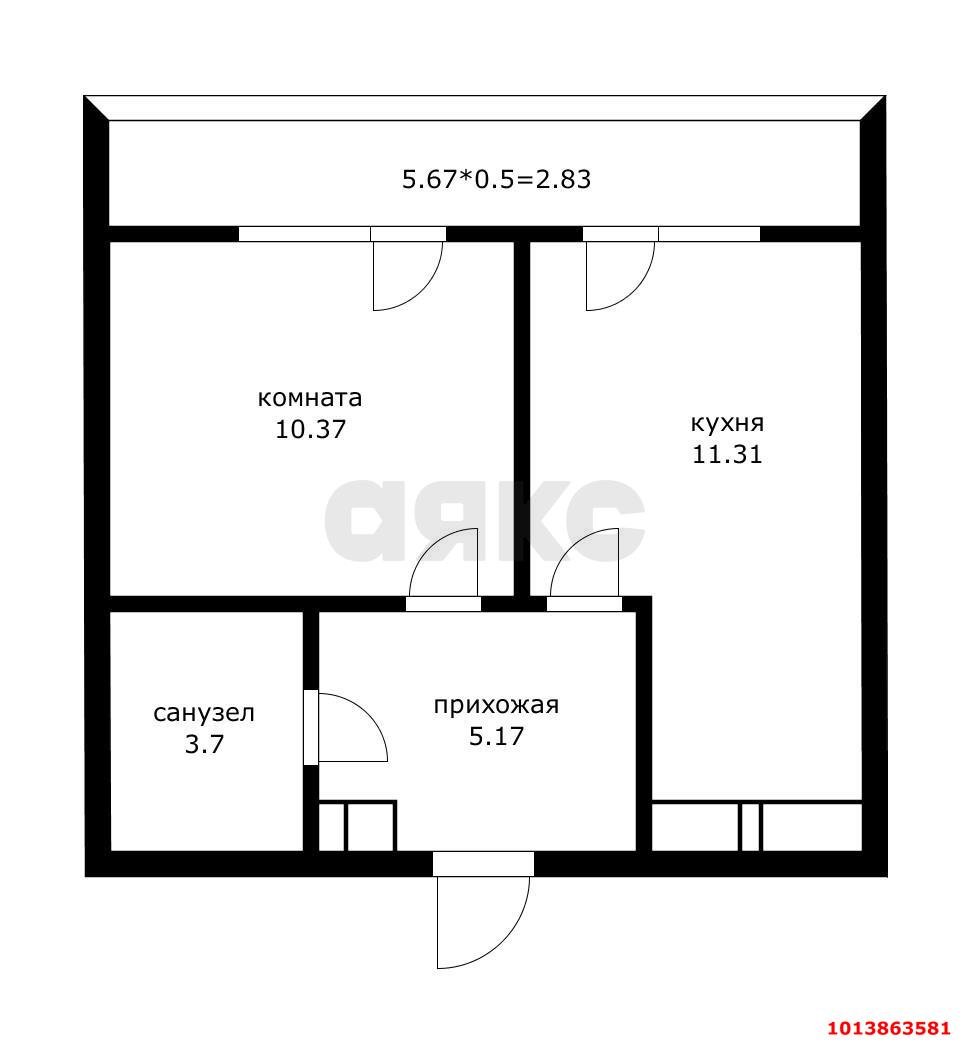 Фото №8: 1-комнатная квартира 37 м² - Краснодар, жилой комплекс Фонтаны, ул. Воронежская, 47/10