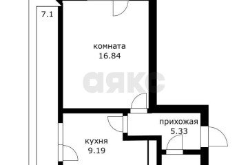 Фото №3: 1-комнатная квартира 37 м² - Краснодар, мкр. жилой комплекс Рекорд, ул. Новороссийская, 90/2к2