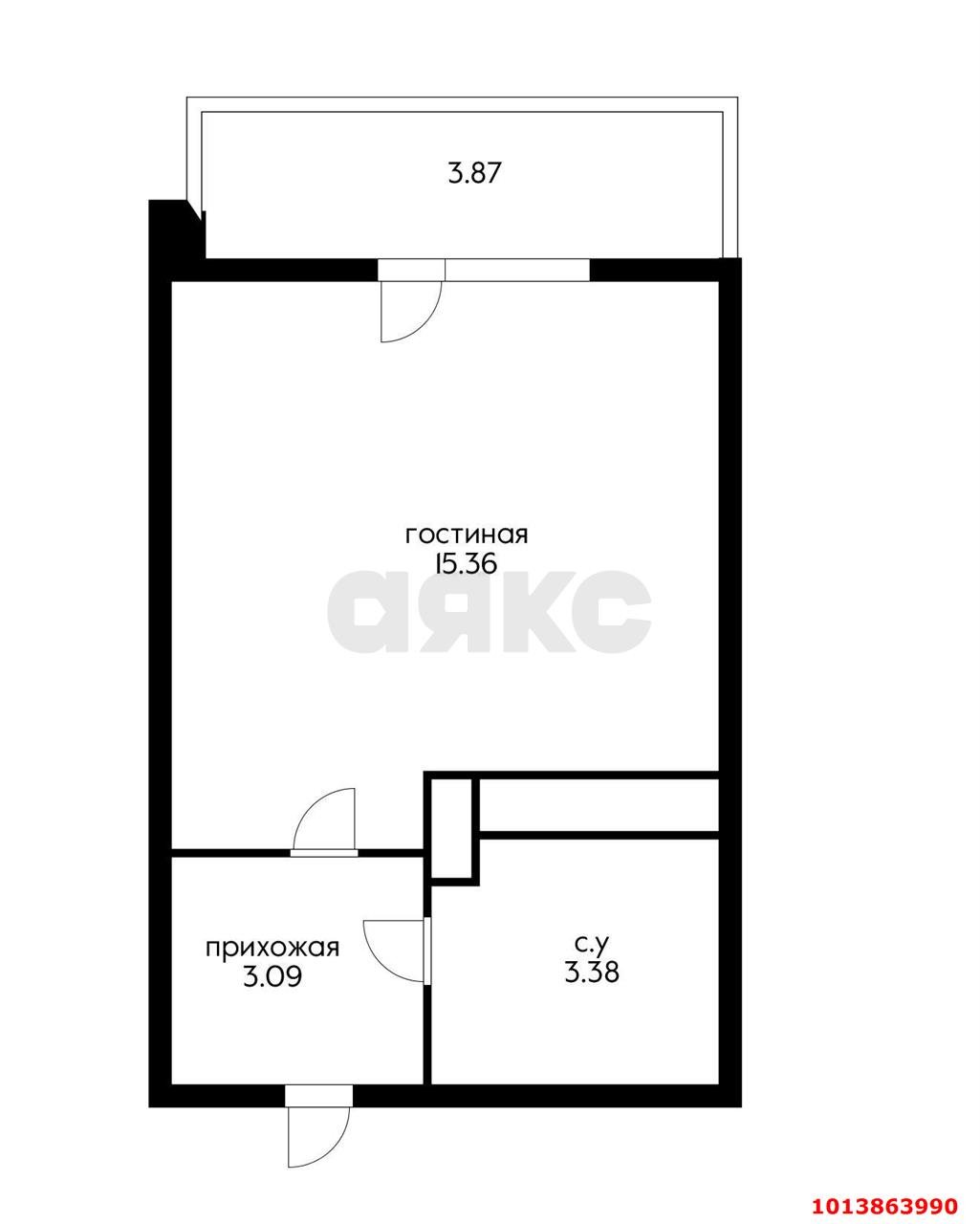 Фото №3: Студия 23 м² - Краснодар, жилой комплекс Облака, 