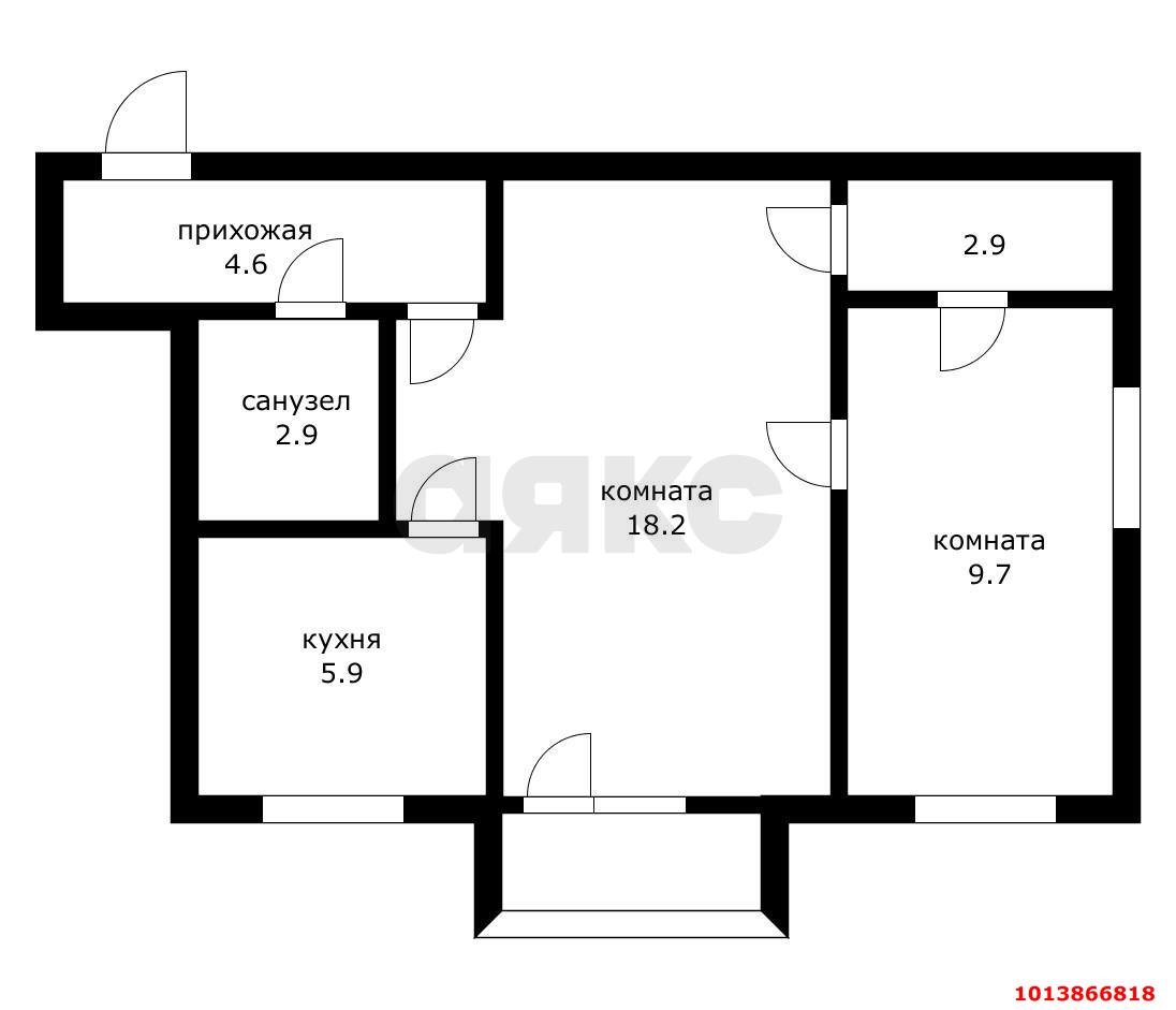 Фото №9: 2-комнатная квартира 44 м² - Краснодар, Центральный, ул. Котовского, 86