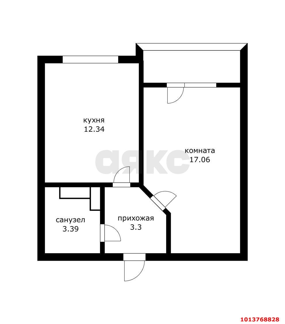 Фото №14: 1-комнатная квартира 40 м² - Краснодар, жилой комплекс Облака, ул. имени Генерала Корнилова, 9к2