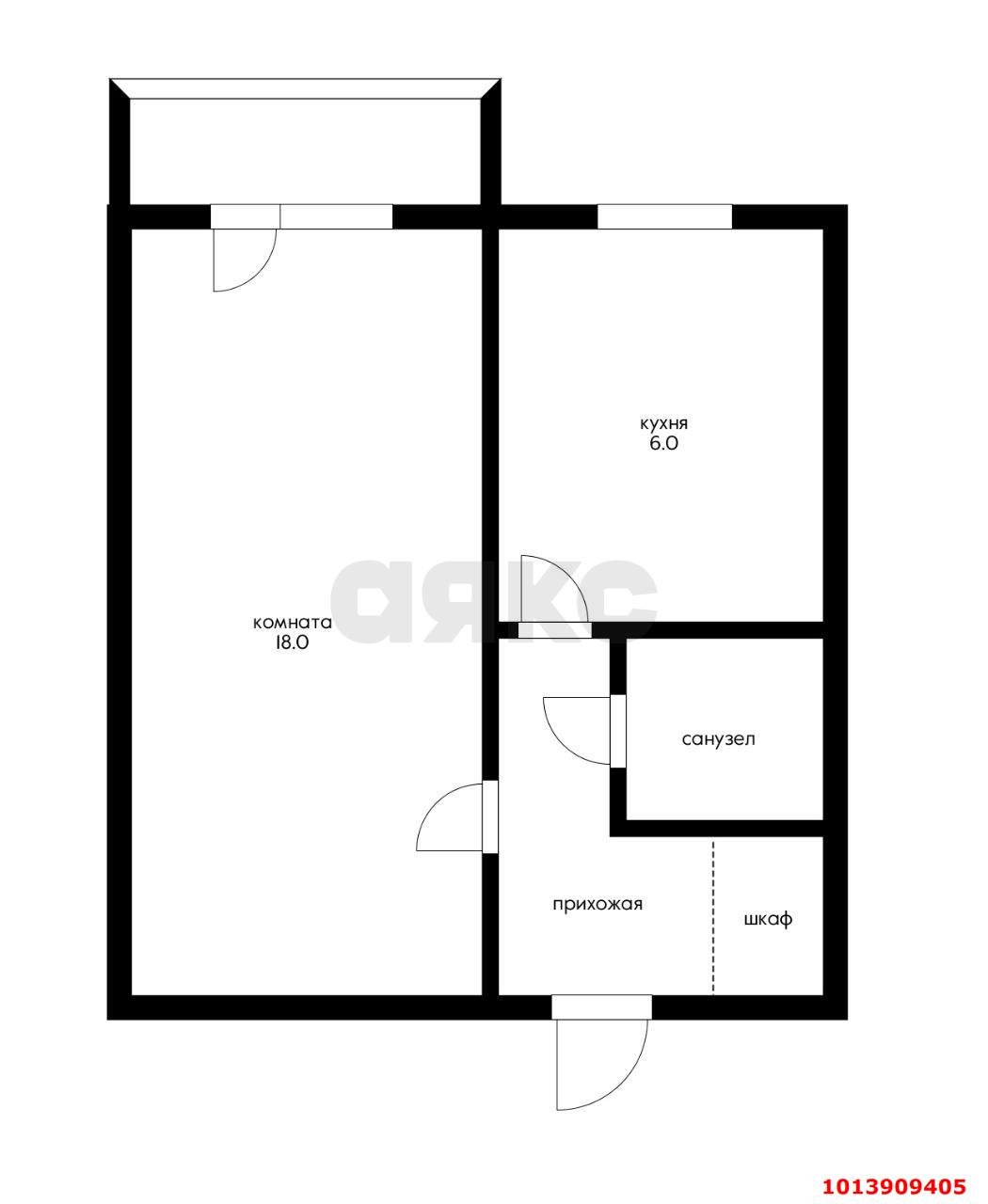 Фото №9: 1-комнатная квартира 25 м² - Краснодар, Западный внутригородской округ, ул. Шоссе Нефтяников, 38