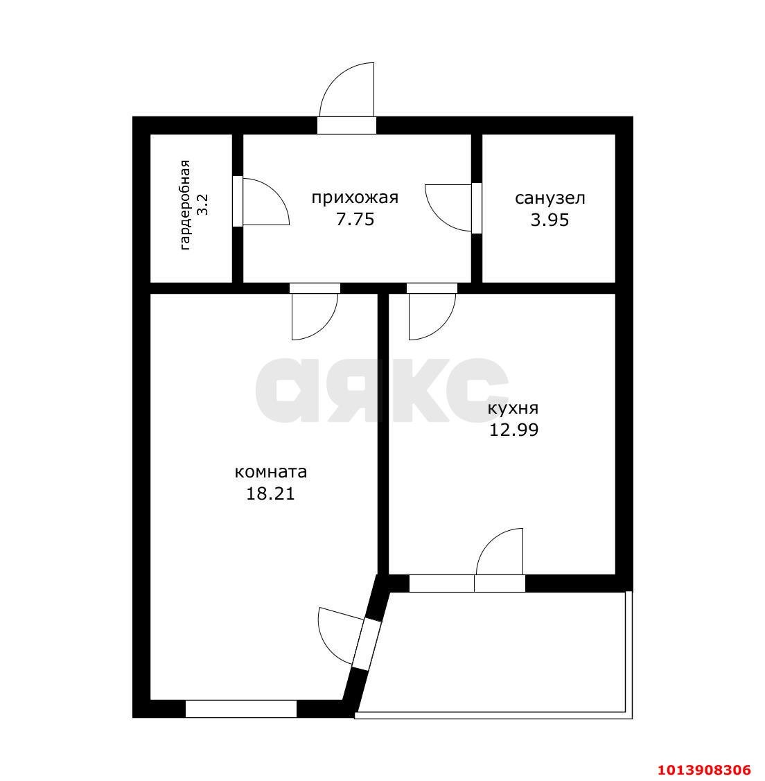 Фото №11: 1-комнатная квартира 52 м² - Краснодар, Камвольно-суконный Комбинат, ул. Камвольная, 3