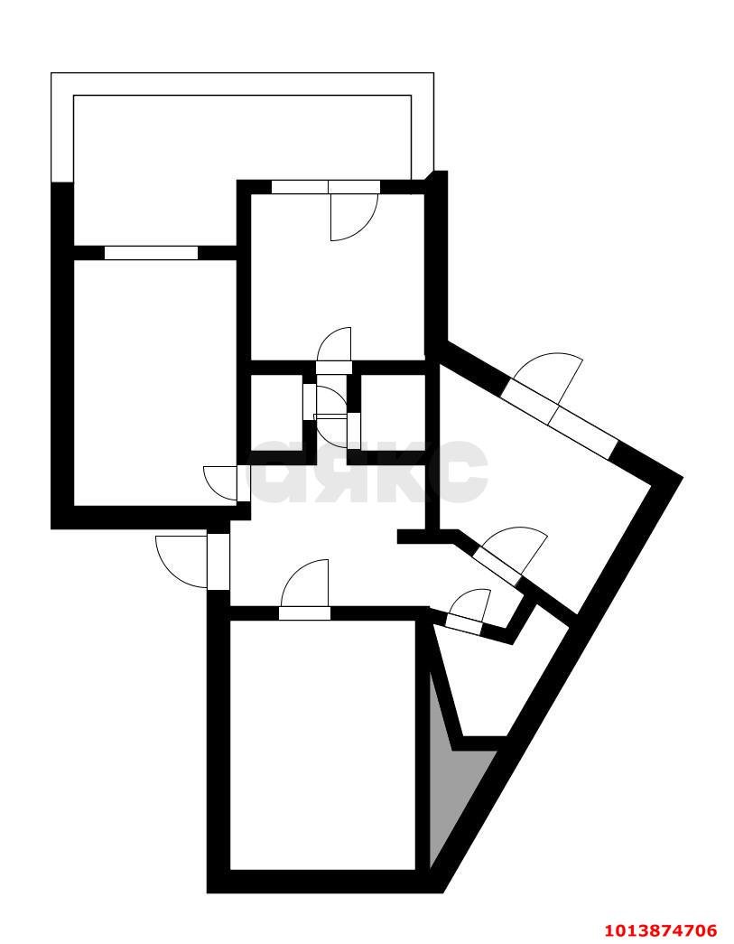 Фото №1: 3-комнатная квартира 66 м² - Яблоновский, ул. Дорожная, 216/1А