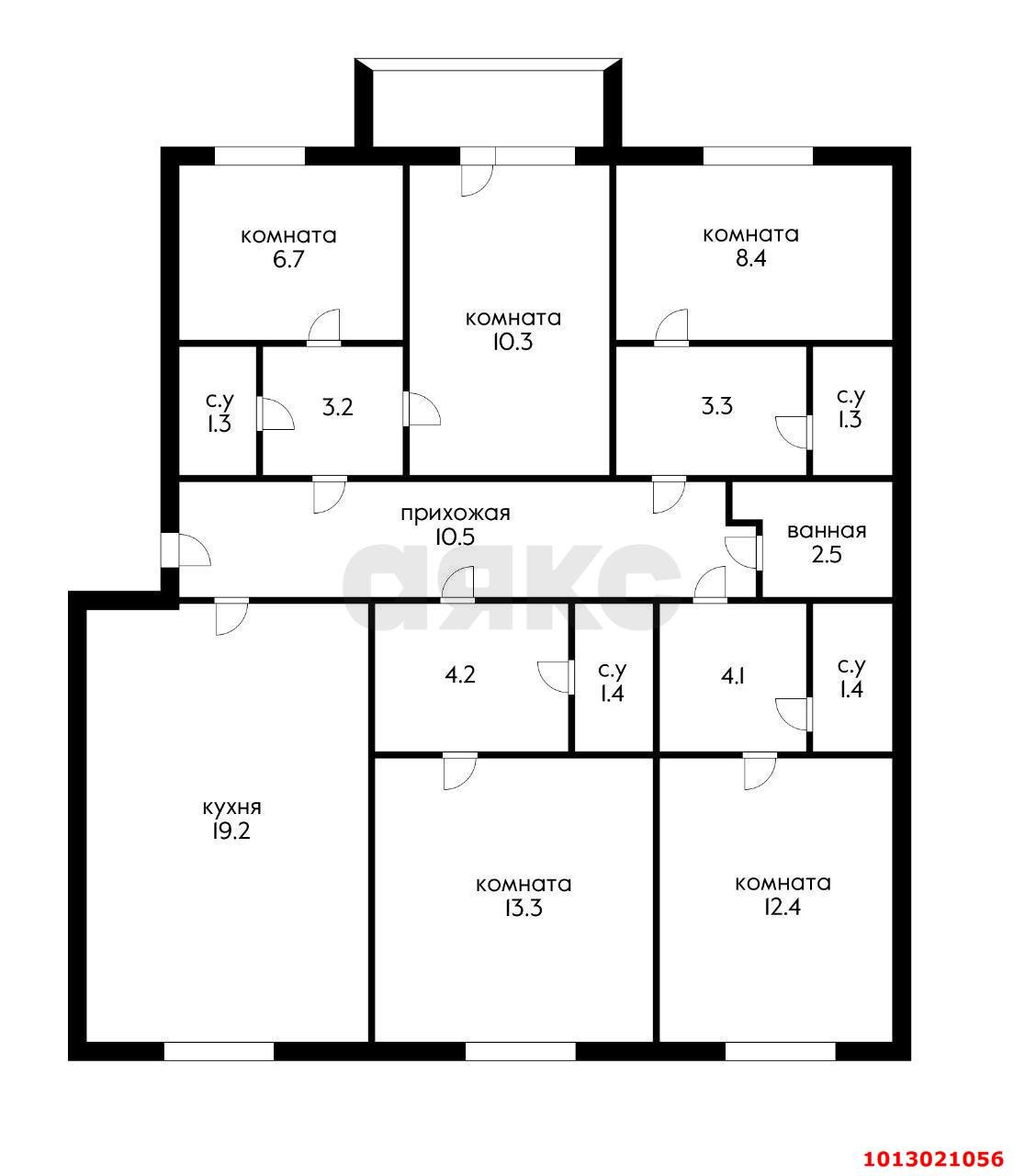 Фото №12: 5+-комнатная квартира 105 м² - Краснодар, Хлопчато-бумажный Комбинат, ул. Бородина, 20