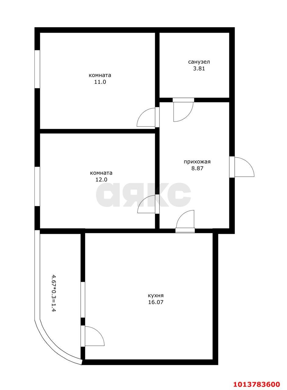 Фото №5: 2-комнатная квартира 57 м² - Краснодар, Центральный, ул. Леваневского, 187