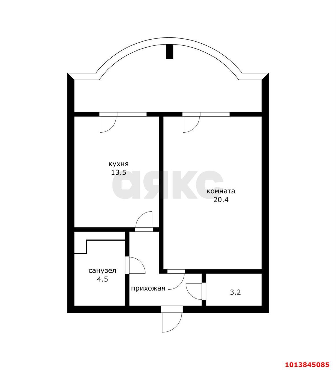 Фото №8: 1-комнатная квартира 62 м² - Краснодар, 9-й километр, ул. Можайского, 35