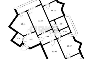 Фото №4: 3-комнатная квартира 152 м² - Краснодар, мкр. Центральный, ул. Кубанская Набережная, 31/1