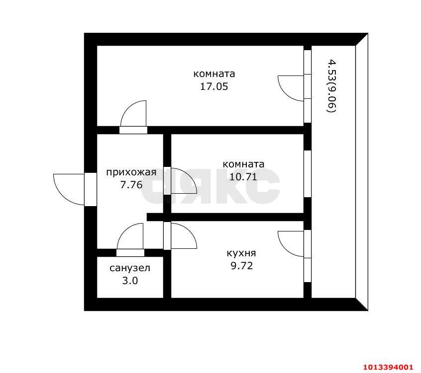 Фото №19: 2-комнатная квартира 48 м² - Краснодар, имени Петра Метальникова, ул. Цезаря Куникова, 18к10