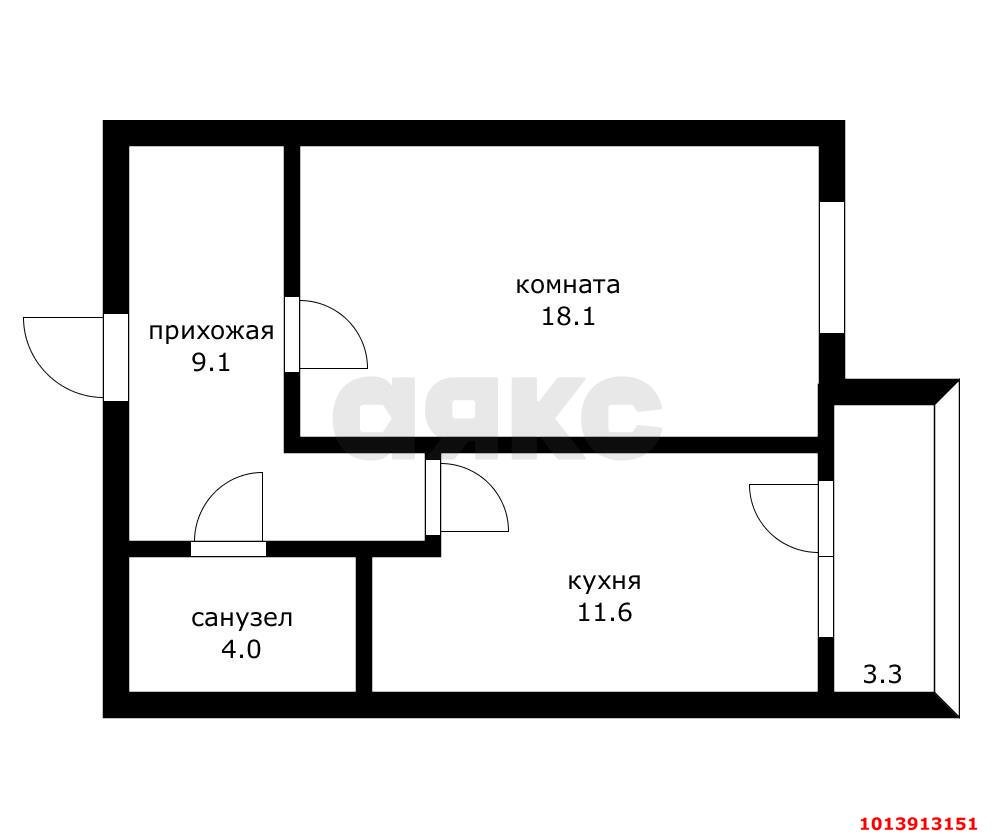 Фото №5: 1-комнатная квартира 46 м² - Краснодар, жилой комплекс Кремлёвские Ворота, ул. Кореновская, 2к3