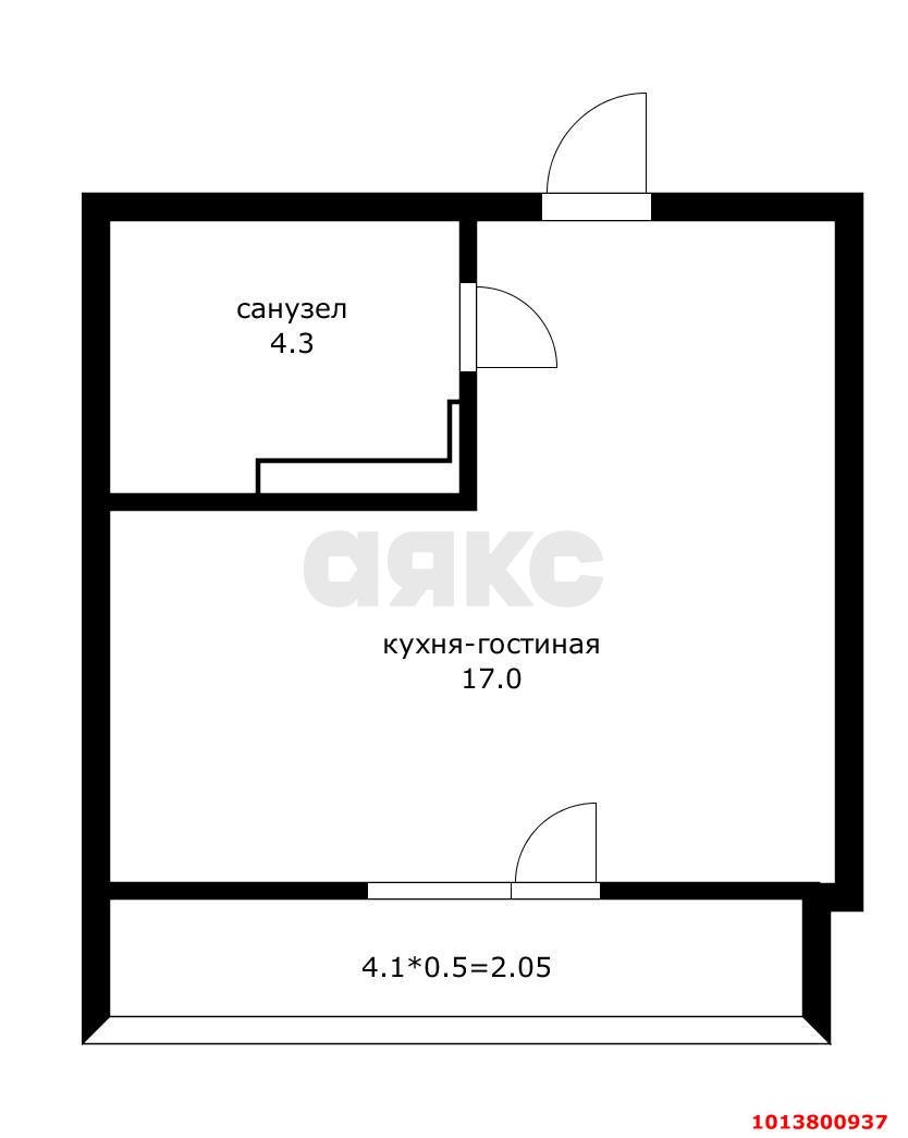 Фото №11: Студия 23 м² - Краснодар, Светлоград, ул. Красных Партизан, 1/4к3