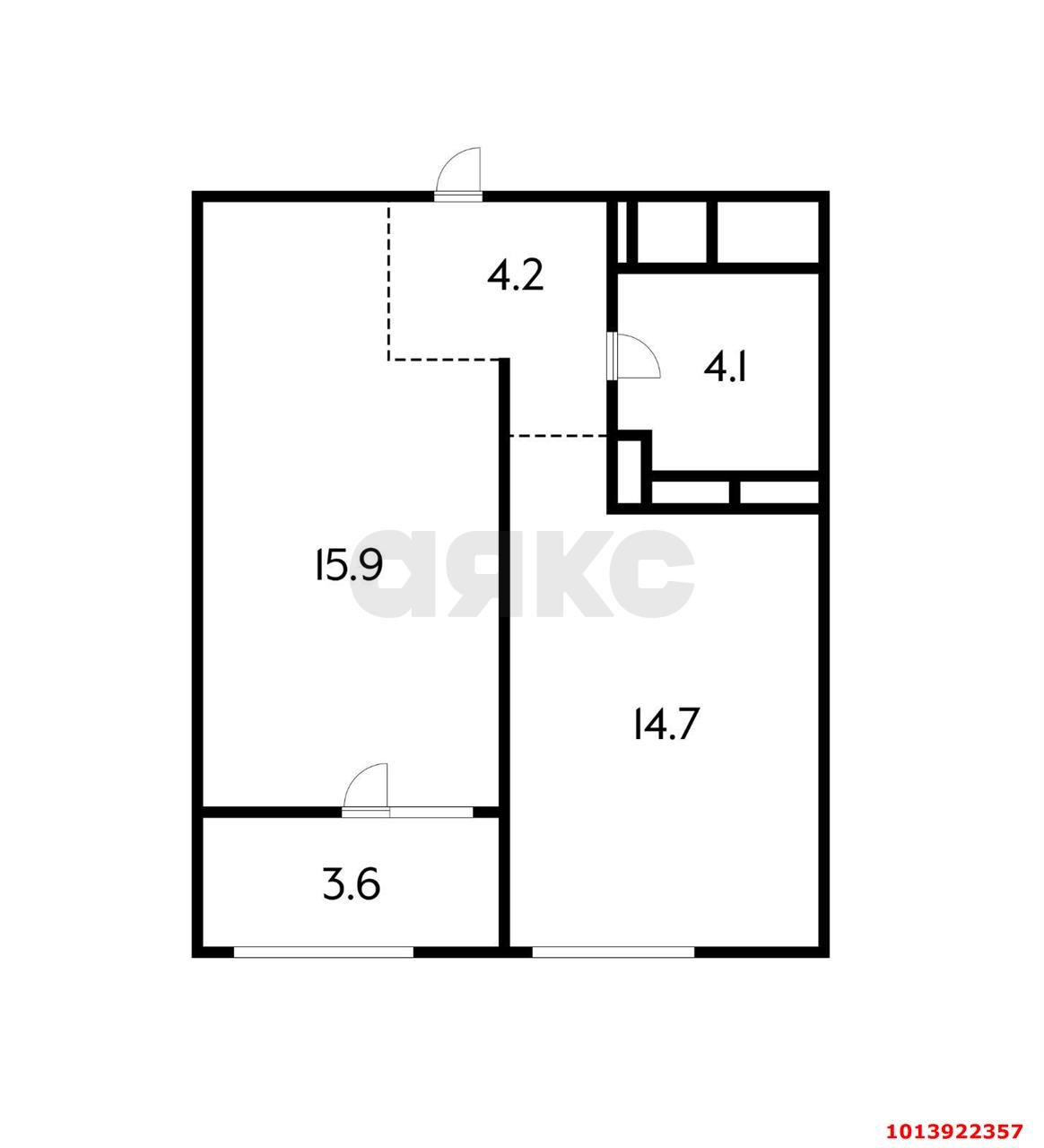 Фото №13: 1-комнатная квартира 41 м² - Краснодар, жилой комплекс Новелла, ул. Питерская, 40