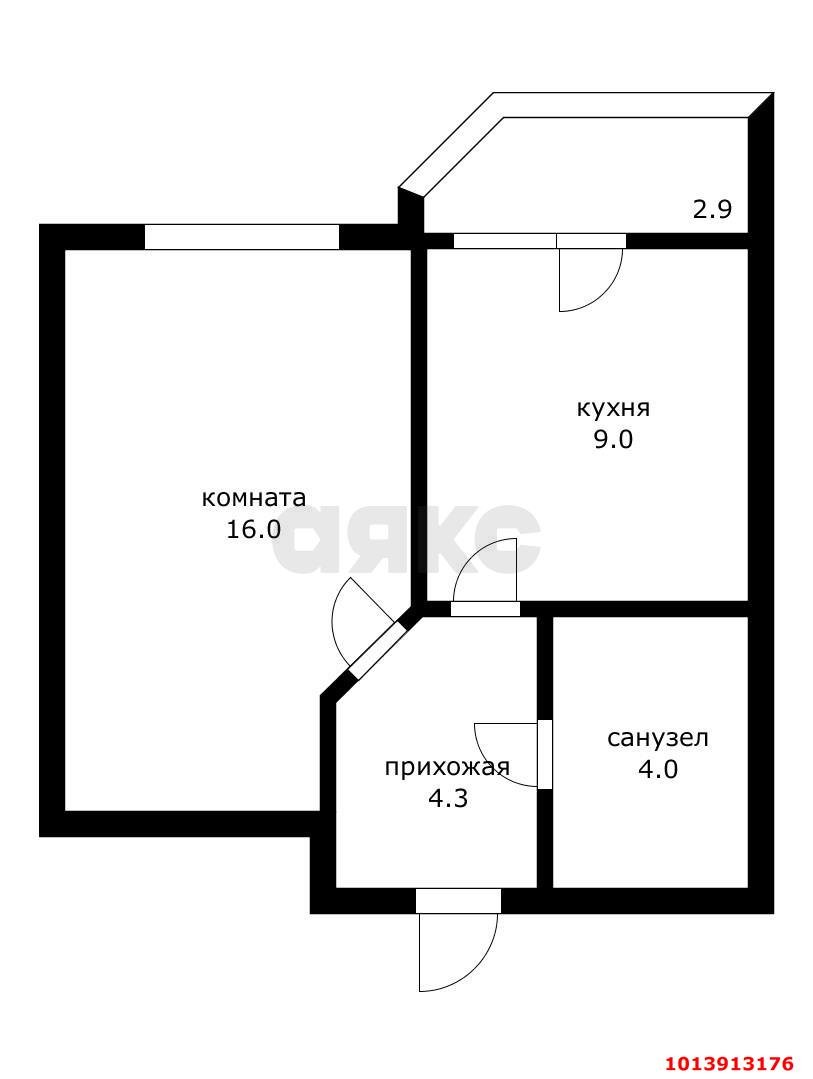 Фото №11: 1-комнатная квартира 36 м² - Краснодар, жилой комплекс Дыхание, ул. Лётчика Позднякова, 2к2