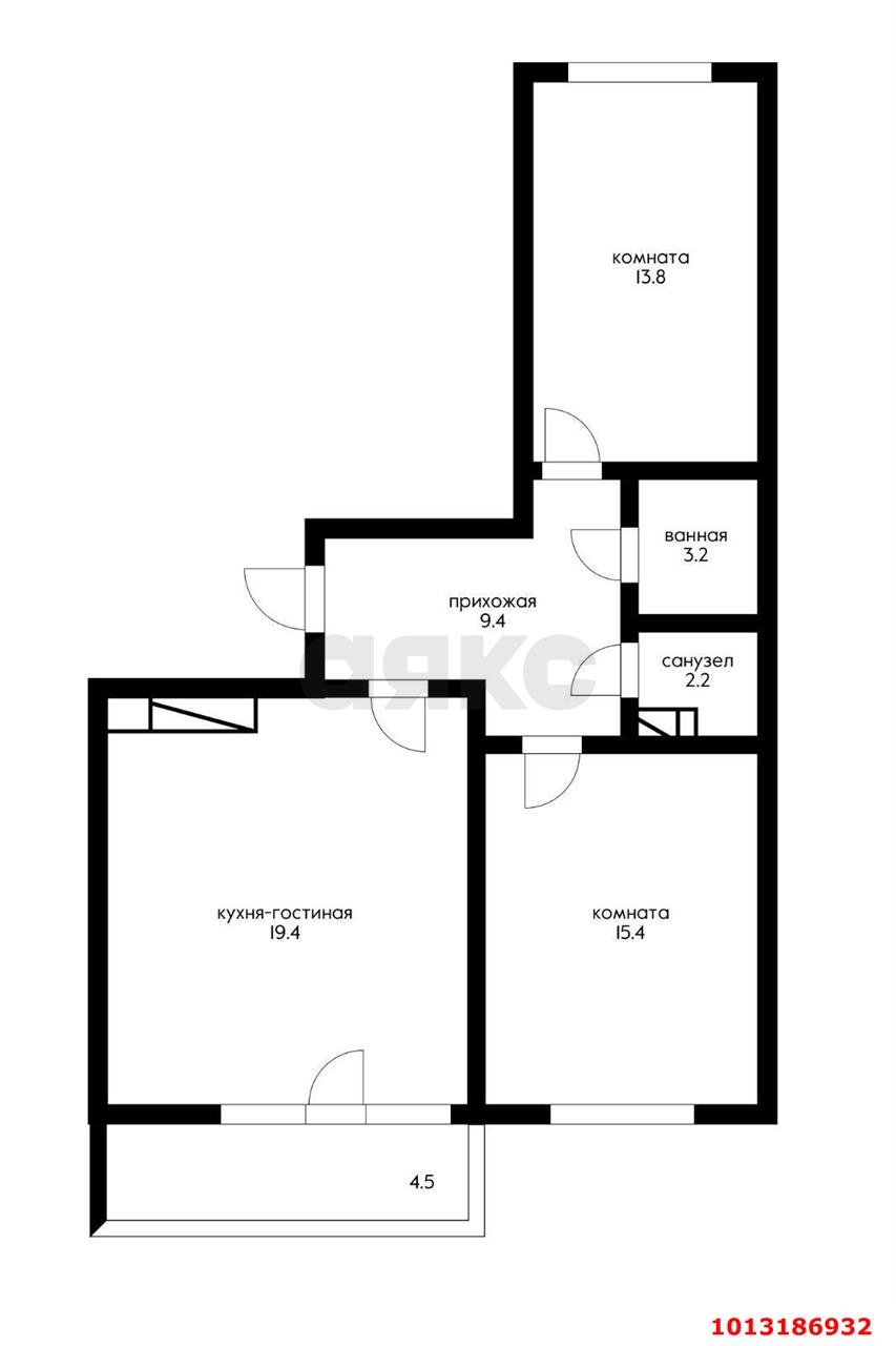 Фото №3: 2-комнатная квартира 70 м² - Краснодар, жилой комплекс Свобода, ул. Домбайская, 55