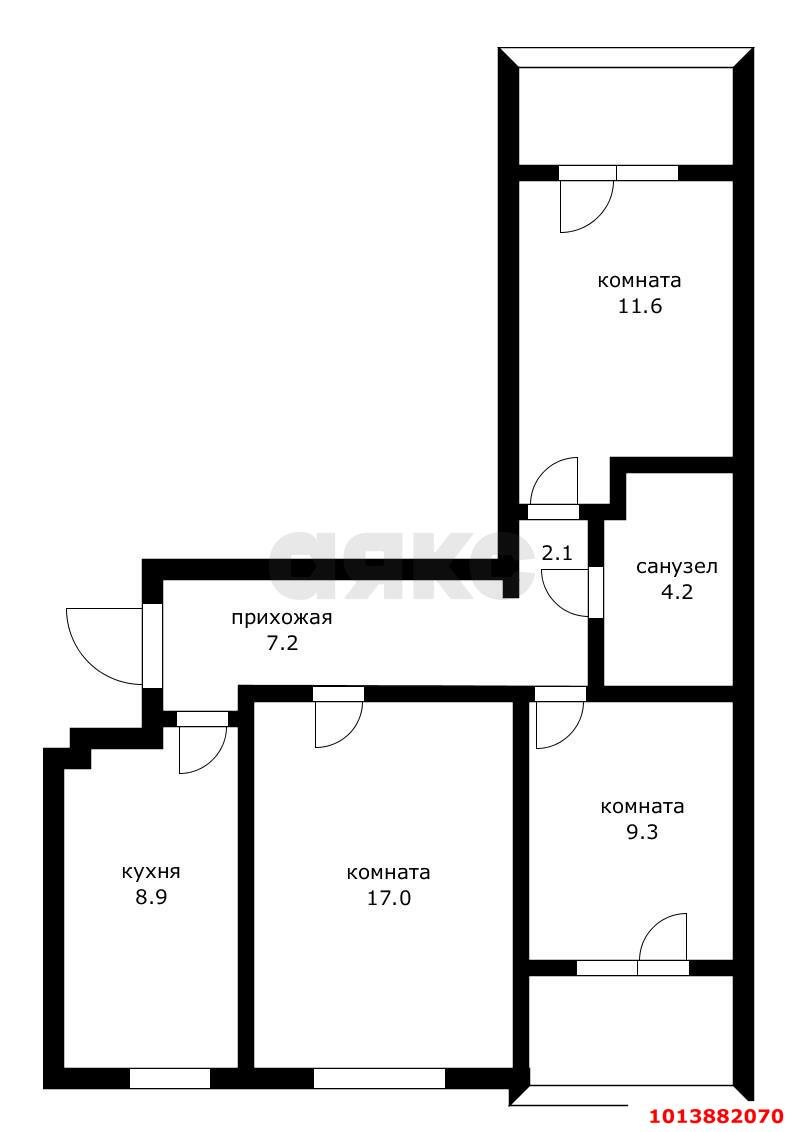 Фото №16: 3-комнатная квартира 68 м² - Краснодар, Комсомольский, ул. Симферопольская, 44