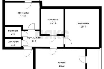 Фото №3: 3-комнатная квартира 74 м² - Краснодар, мкр. жилой комплекс Самолёт-2, ул. Западный Обход, 57