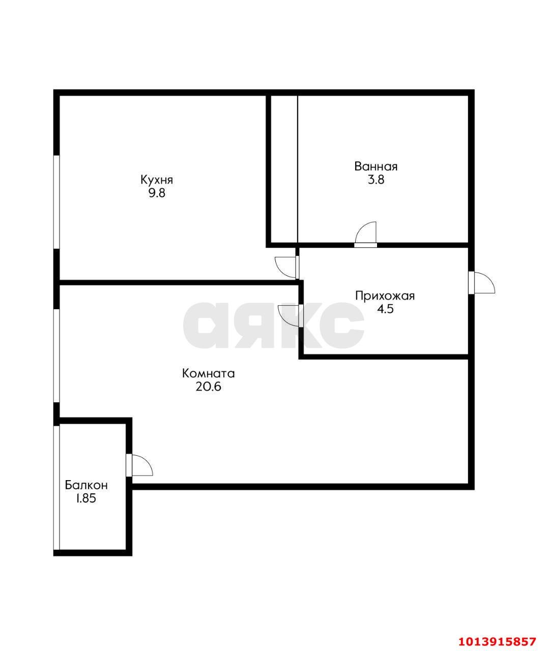 Фото №16: 1-комнатная квартира 40 м² - Краснодар, жилой комплекс Европа-Сити, ул. Венецианская, 6