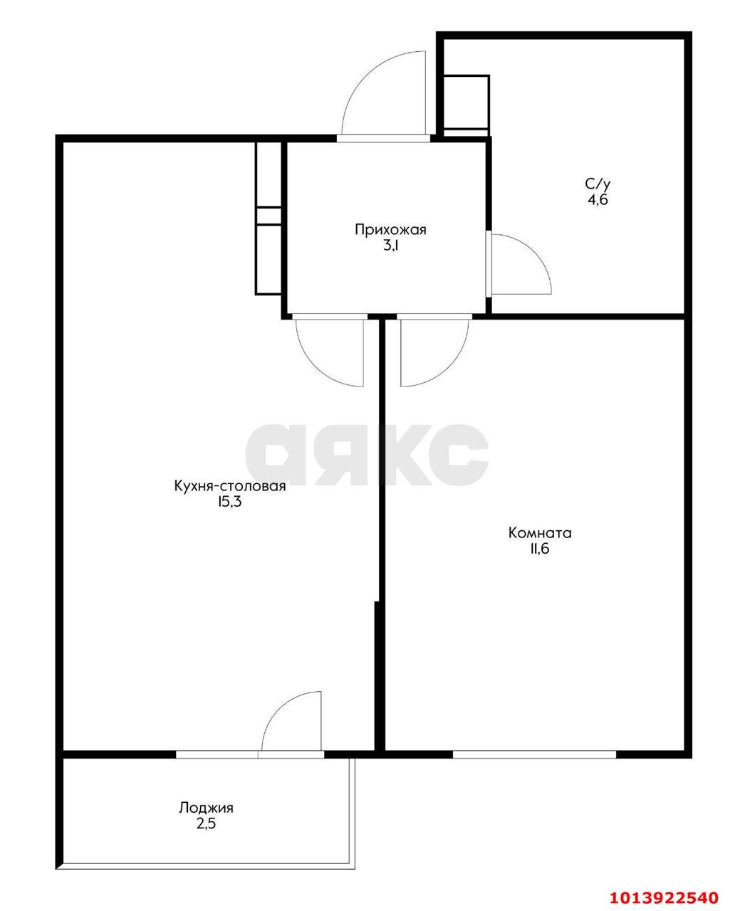 Фото №15: 1-комнатная квартира 40 м² - Краснодар, жилой комплекс Дыхание, ул. Лётчика Позднякова, 2