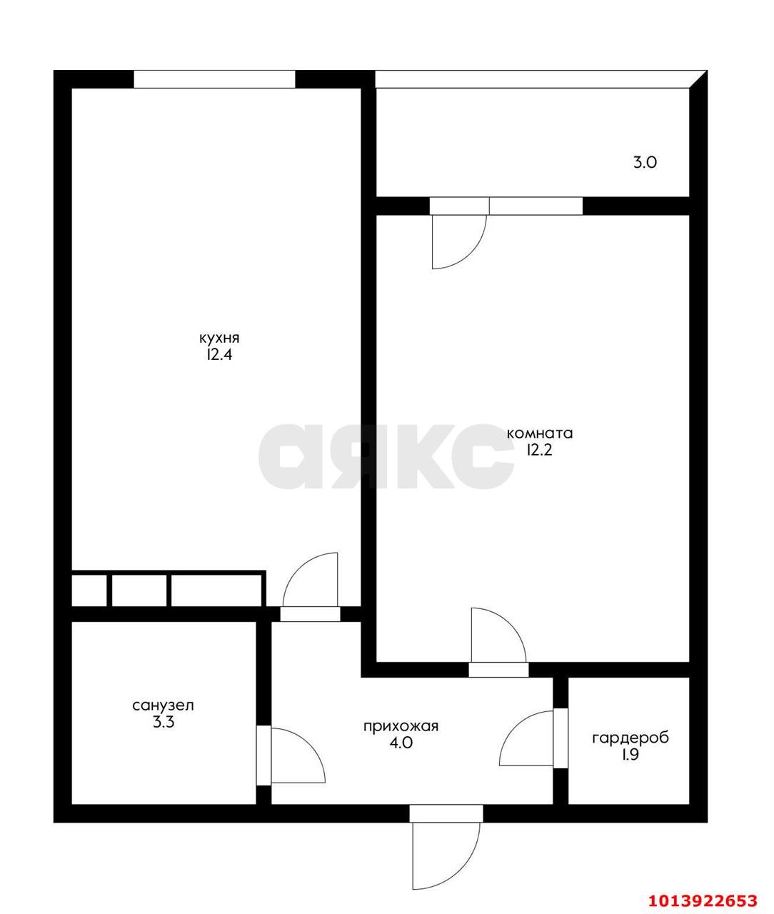 Фото №10: 1-комнатная квартира 33 м² - Краснодар, жилой комплекс Самолёт-3, ул. Константина Гондаря, 93