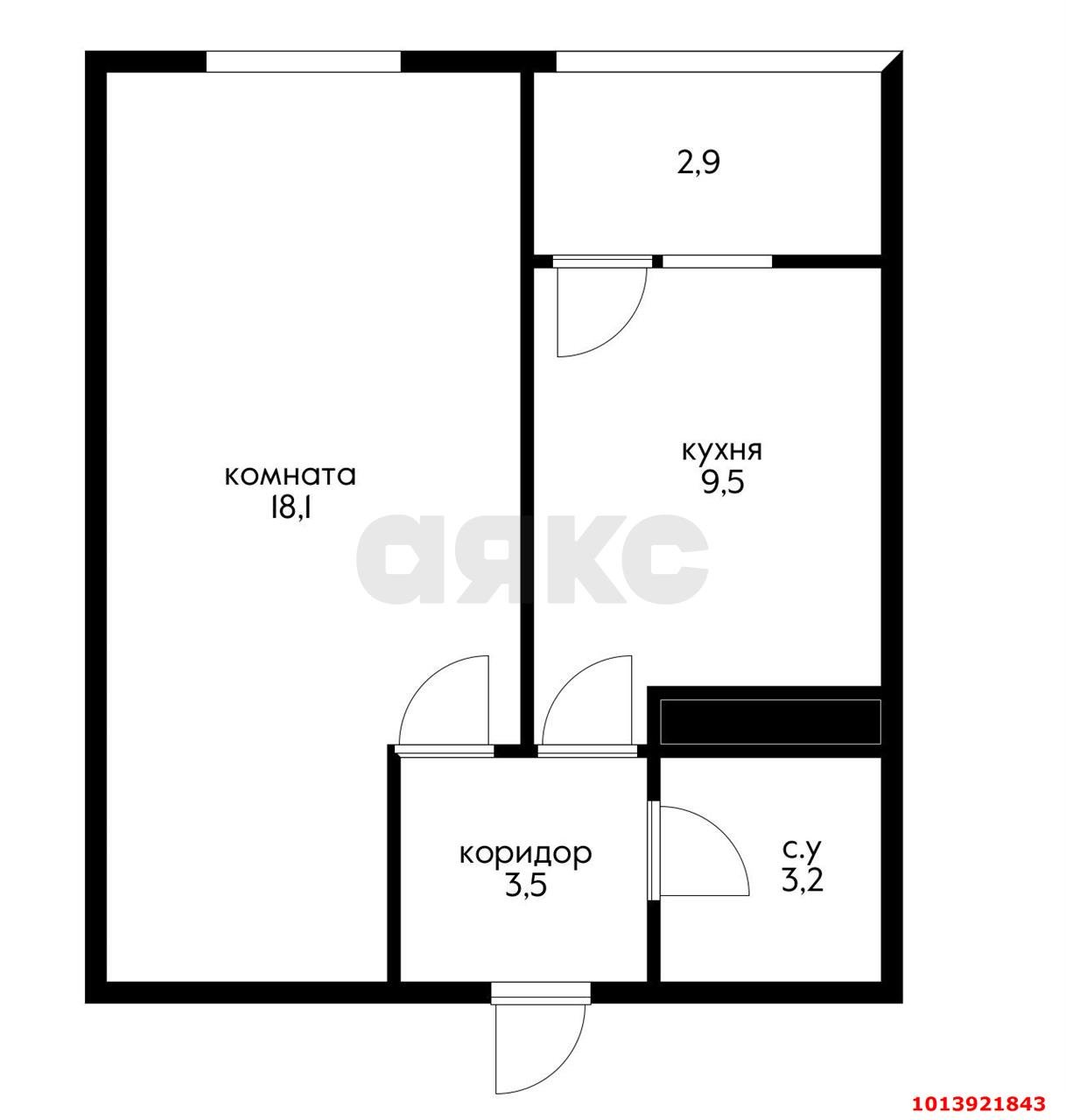 Фото №13: 1-комнатная квартира 37 м² - Краснодар, Славянский, ул. Заполярная, 39к5