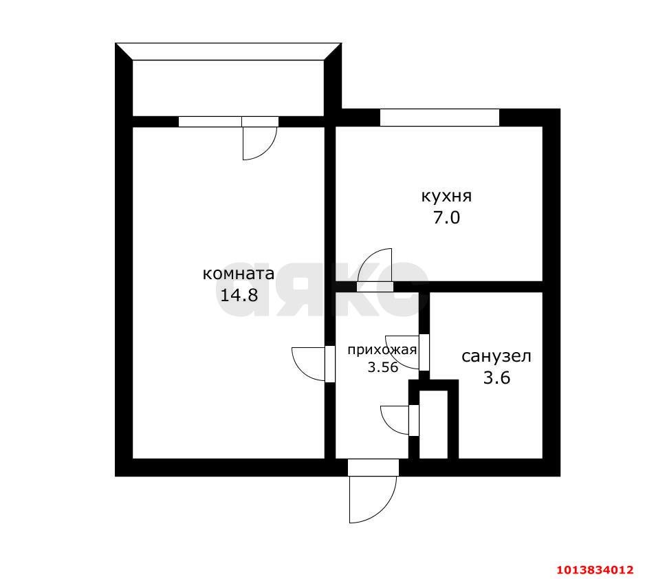 Фото №15: 1-комнатная квартира 29 м² - Краснодар, Черёмушки, ул. Селезнёва, 124