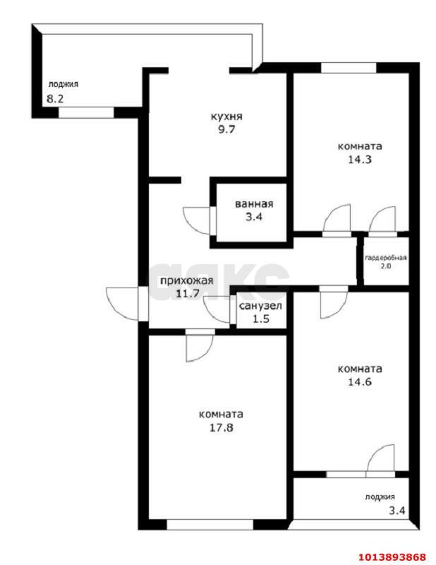 Фото №1: 3-комнатная квартира 85 м² - Яблоновский, ул. Дорожная, 214