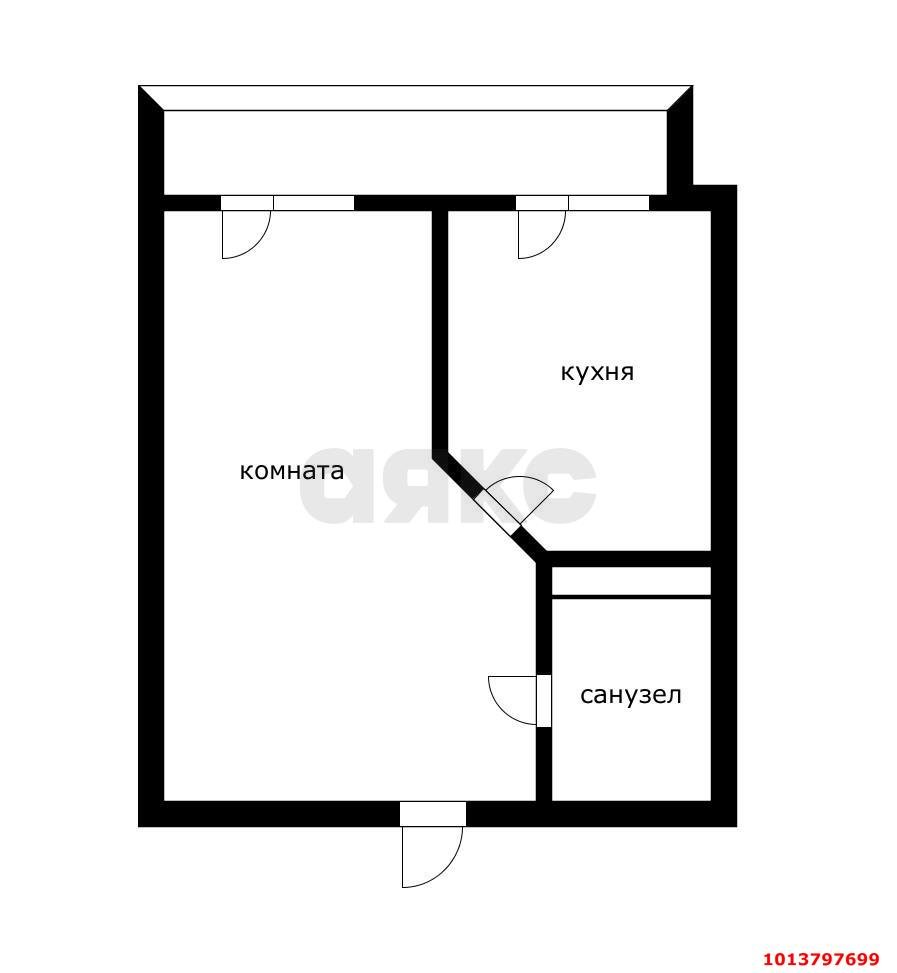 Фото №7: 1-комнатная квартира 32 м² - Краснодар, жилой комплекс Три Кита, ул. Московская, 131к1