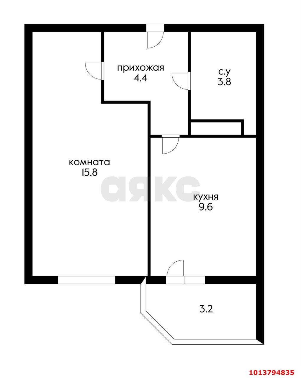 Фото №10: 1-комнатная квартира 36 м² - Краснодар, Горхутор, ул. имени Дзержинского, 110А