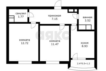 Фото №5: 2-комнатная квартира 46 м² - Краснодар, мкр. имени Петра Метальникова, ул. Петра Метальникова, 36