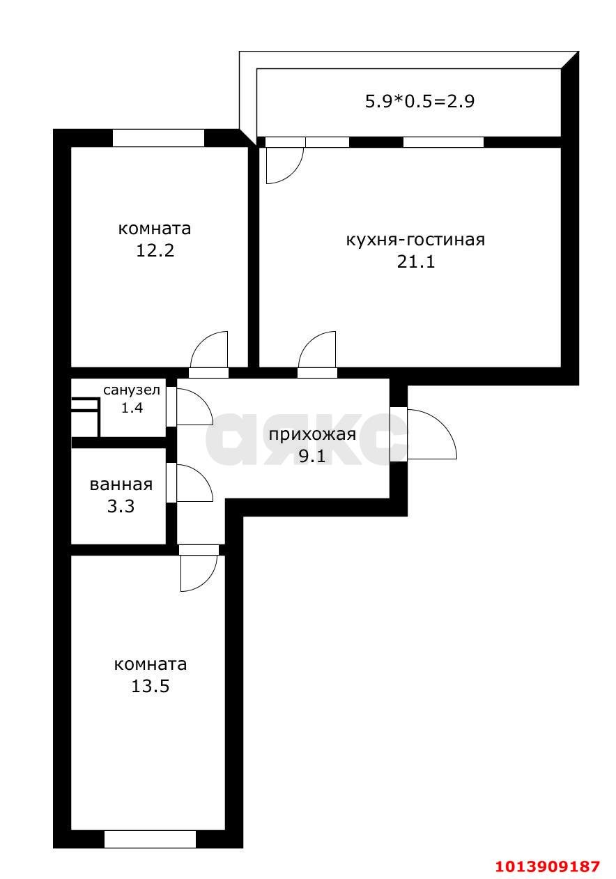 Фото №11: 2-комнатная квартира 68 м² - Краснодар, жилой комплекс Ракурс, ул. имени Героя Ростовского, 8к5