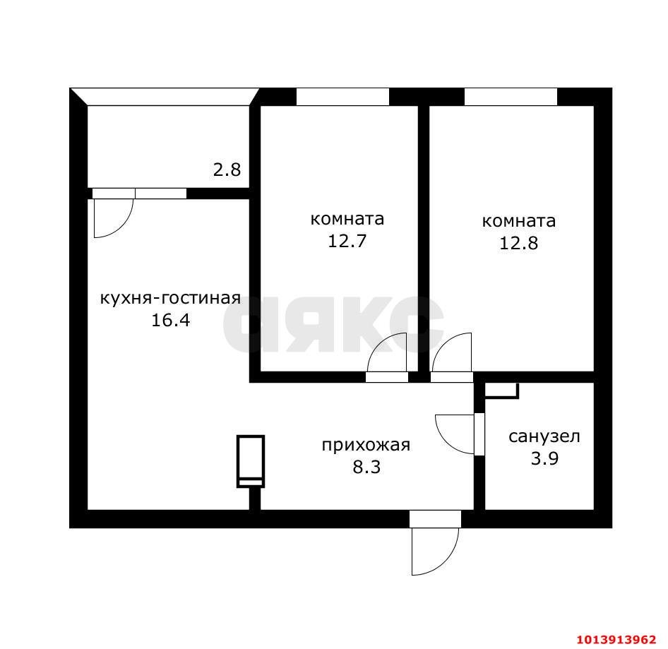 Фото №5: 2-комнатная квартира 56 м² - Краснодар, жилой комплекс Самолёт-5, ул. Константина Гондаря, 105