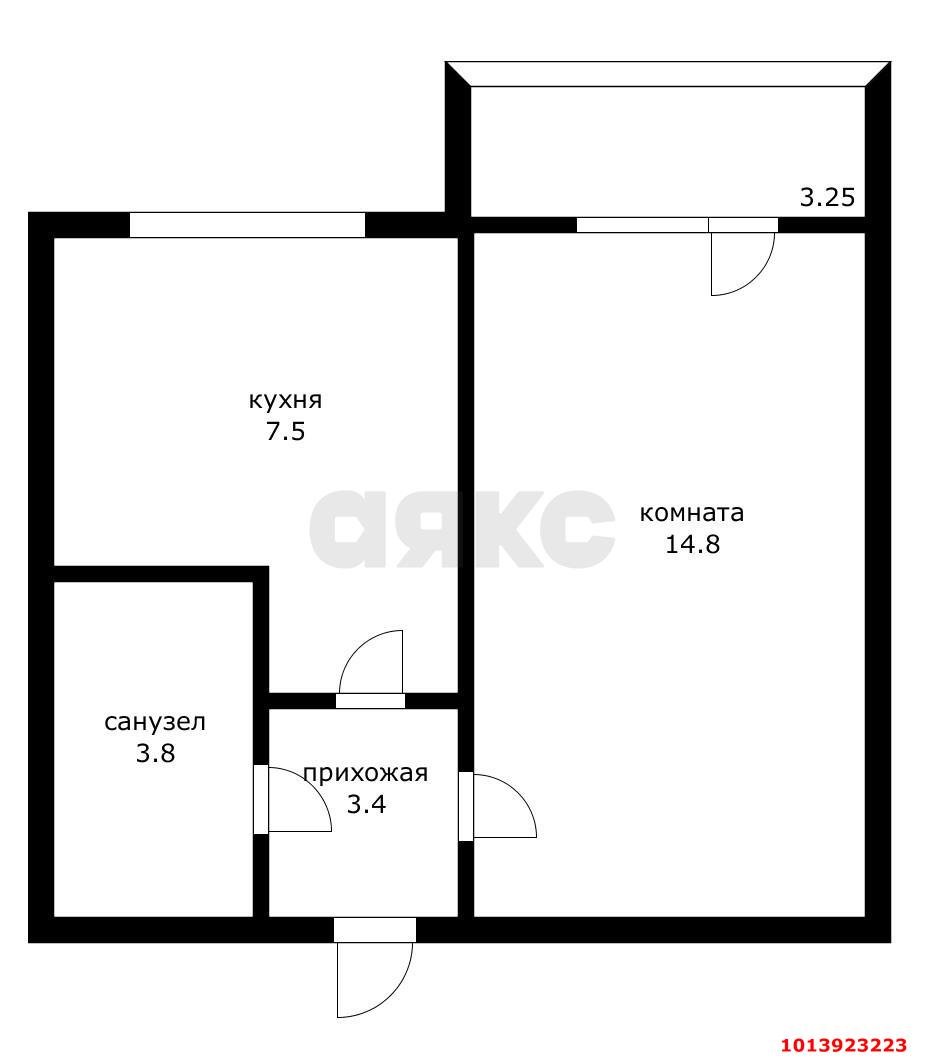 Фото №16: 1-комнатная квартира 32 м² - Краснодар, Черёмушки, ул. Селезнёва, 146