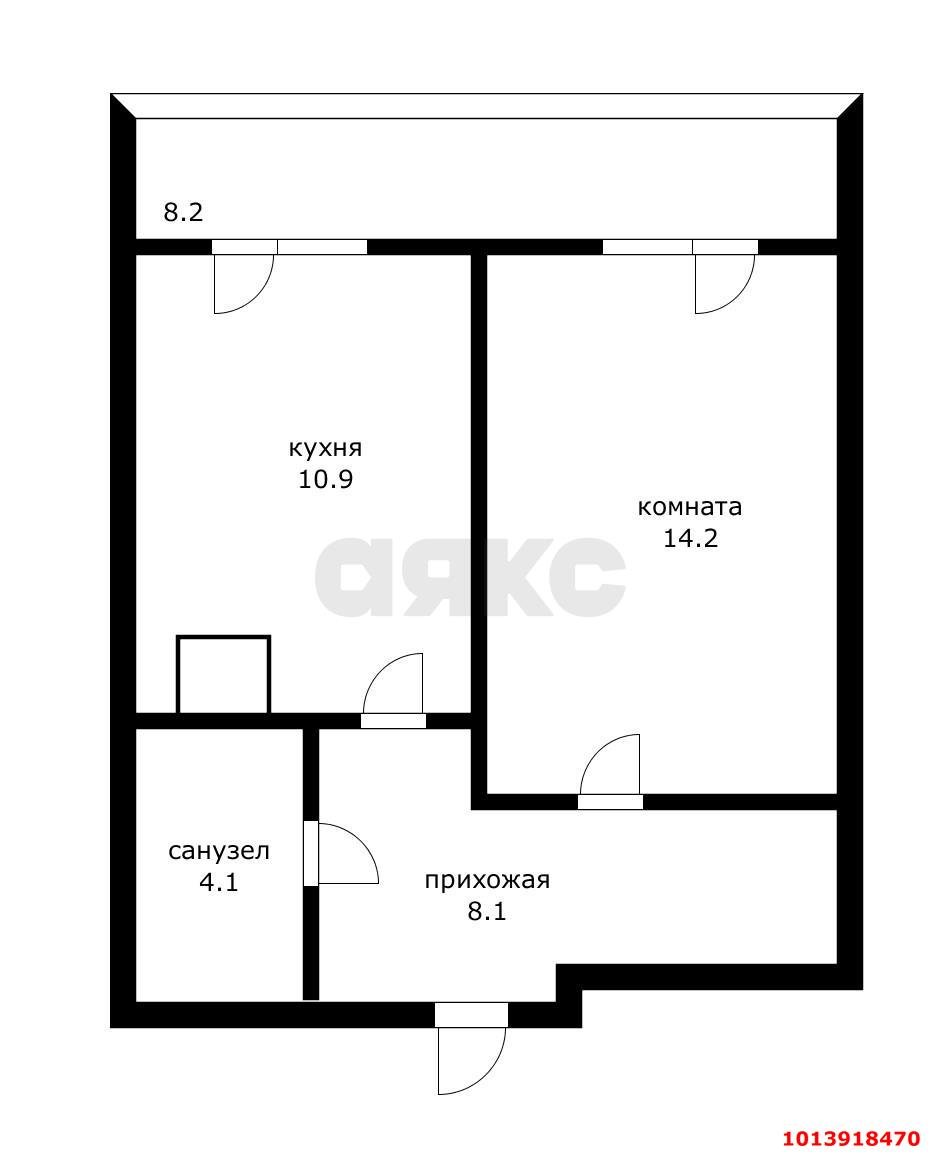 Фото №10: 1-комнатная квартира 43 м² - Краснодар, имени Петра Метальникова, ул. Петра Метальникова, 5к3