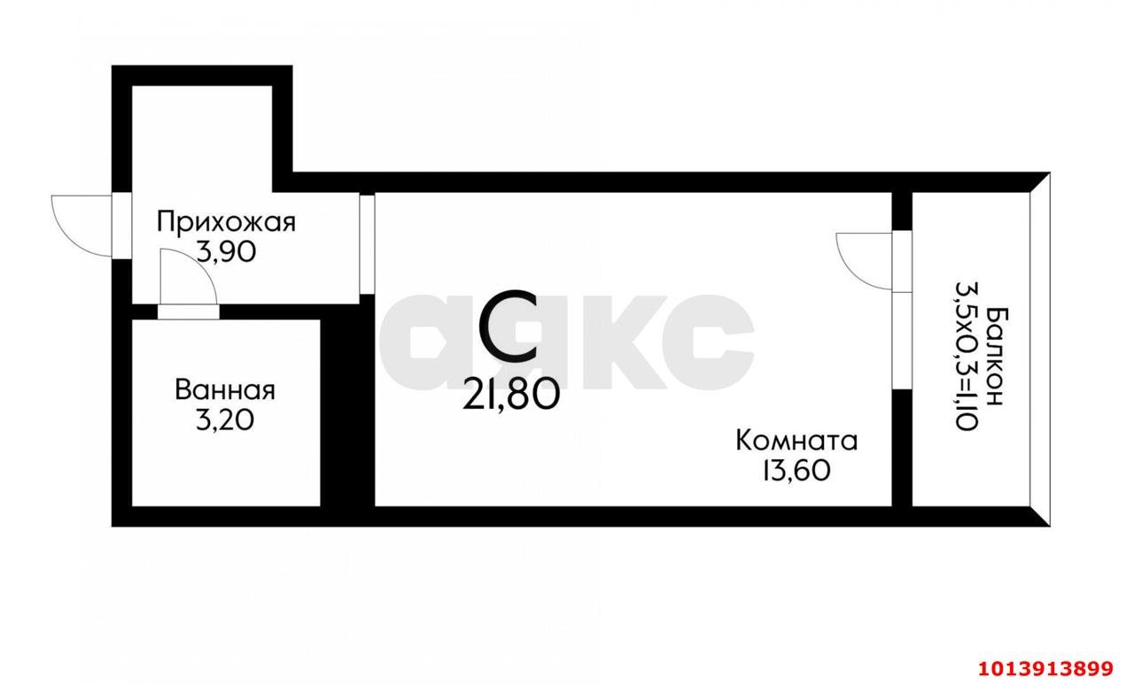 Фото №8: Студия 20 м² - Краснодар, Молодёжный, ул. Дубравная, 1