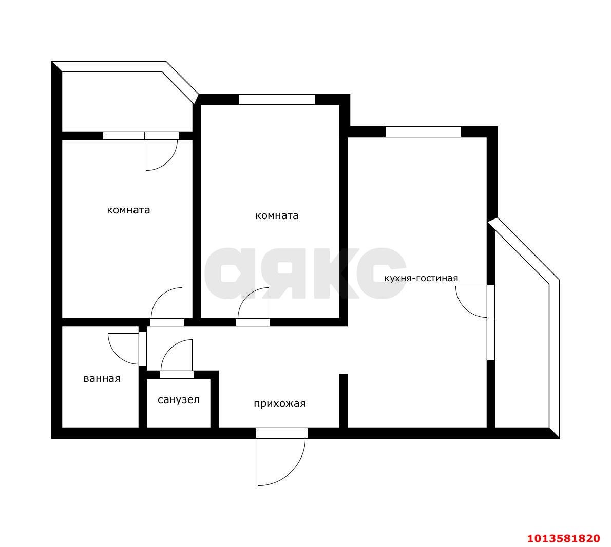 Фото №10: 2-комнатная квартира 63 м² - Краснодар, жилой комплекс Сказка Град, 