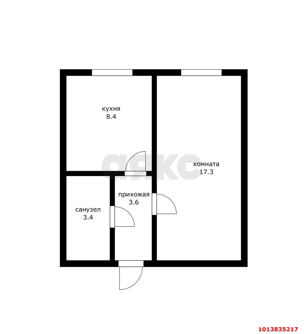 Фото №13: 1-комнатная квартира 32 м² - Краснодар, Музыкальный, ул. имени Сергея Есенина, 115