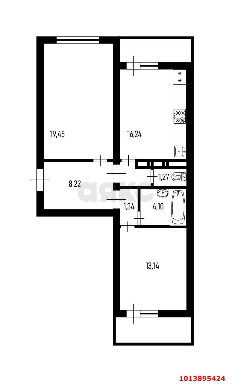 Фото №20: 2-комнатная квартира 65 м² - Краснодар, Восточный, ул. им. Героя Сарабеева В.И., 9/1